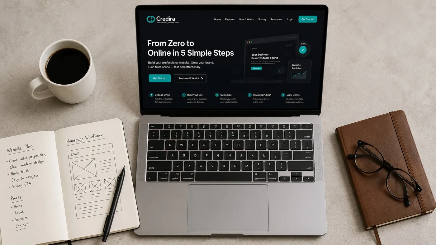 A workspace set up for reviewing a website's design and content